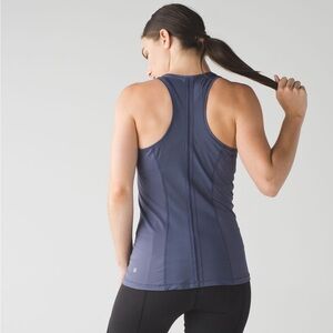 Lululemon Sculpt It Singlet in Greyvy tank top